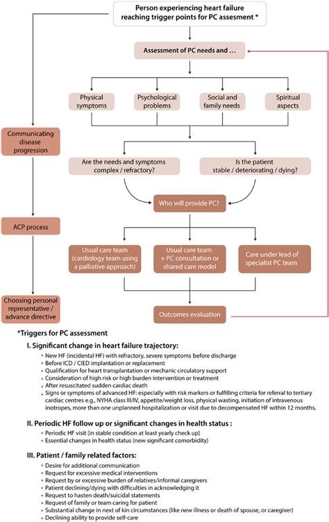 Provision of palliative care for people living with heart failure -flow ...