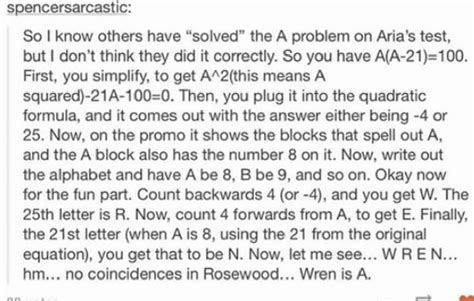 Pretty Little Liars Theories