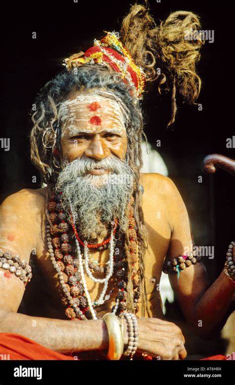 Holy man in Durbar Square, Kathmandu, Nepal Stock Photo - Alamy