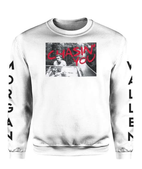 Morgan Wallen Merch Morgan Wallen Long Sleeve White Tee Chasin' You ...