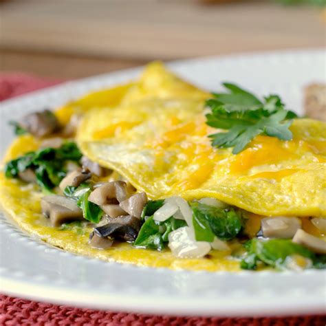 Livin' Life - One Spoonful At A Time: Mushroom Spinach Omelet