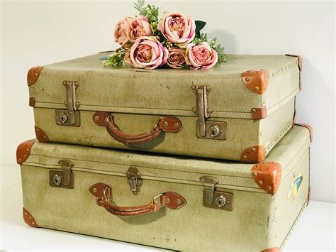 Vintage Brown Suitcase 1930s Vinyl Tweed Suitcase - hdhub4u.tools