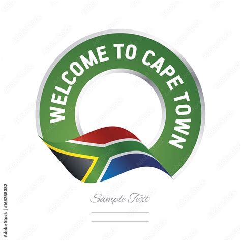 Welcome to Cape Town South Africa flag logo icon Stock Vector | Adobe Stock