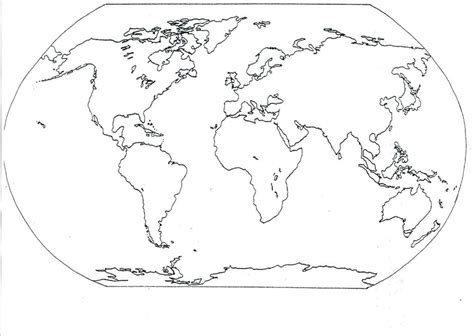 Printable Seven 7 Continents Map Of The World