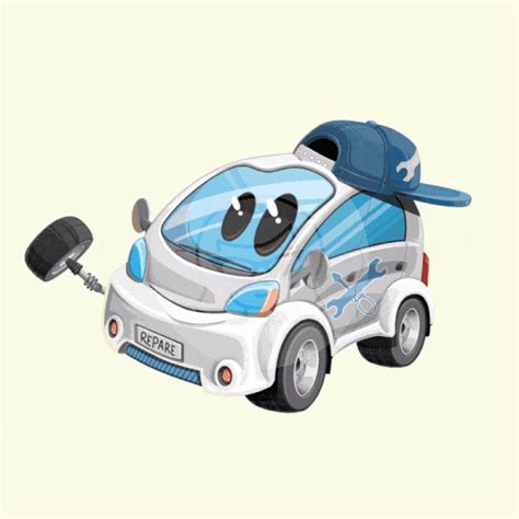 Mechanic Car Cartoon Animated GIFs | GraphicMama