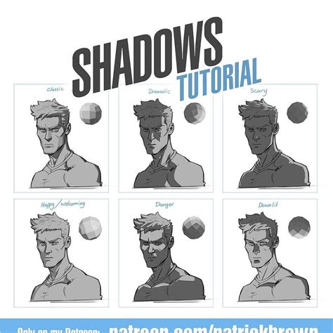 art tutorials on Instagram: “Shadows tutorial!! Credit @patrickbrownart If you like this, please ...