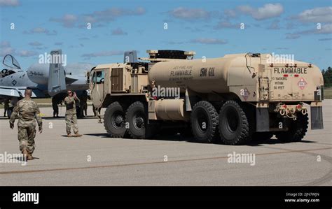 U.S. Army Soldiers assigned to the Joint Maneuver Training Center, Michigan Army National Guard ...