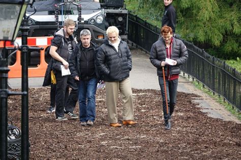 David and Michael Sheen behind the scenes of Good Omens | Michael sheen ...