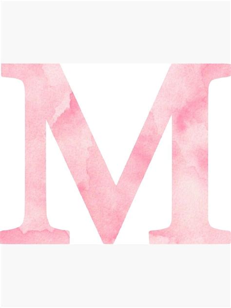 "The Letter M- Light Pink Watercolor Design Sticker" Sticker by ...