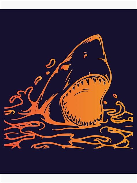 "Great White Shark in Ocean" Poster for Sale by Cute--Animals | Redbubble