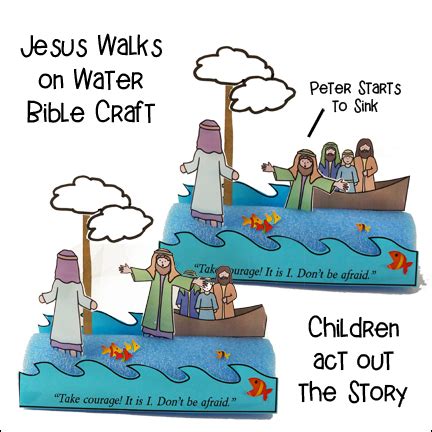 Peter And Jesus Walking On Water Coloring Page | Tobanga Colors