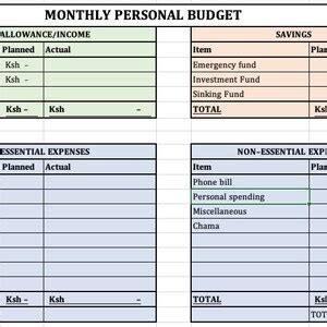 Excel Monthly Budget Template 2023 - Etsy