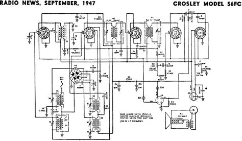 Crosley Model 56FC Tabletop Radio, September 1947 Radio News - RF Cafe