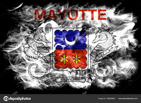 Mayotte Smoke Flag France Dependent Territory Flag — Stock Photo ...