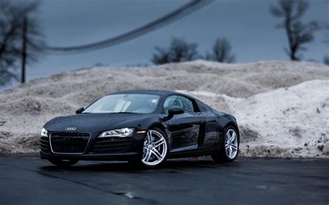 Audi R8 Black Roadster | Full HD Desktop Wallpapers 1080p