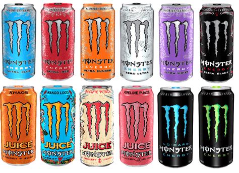 Monster Energy Juice Ultra 12 Flavor Variety Pack, 16oz Cans (Pack of ...