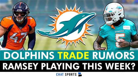 Miami Dolphins Trade Rumors On Emmanuel Ogbah & Josey Jewell + Jalen Ramsey Playing vs. Patriots ...