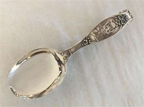 Sterling Silver Baby Spoon With Curved Handle By Blackinton