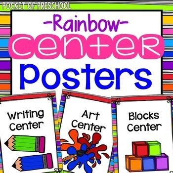 Center Signs for Preschool, Pre-K, and Kindergarten by Pocket of Preschool