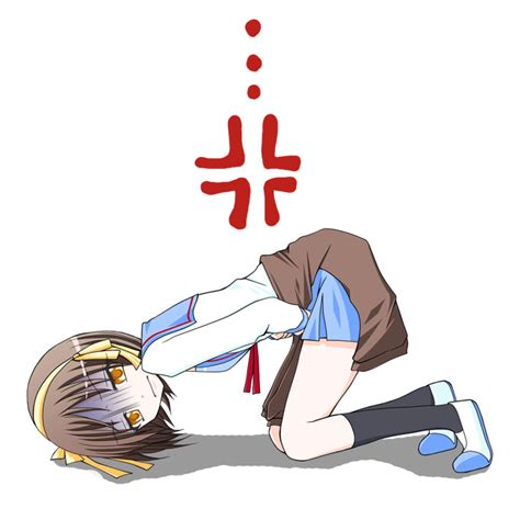 Haruhi with menstrual cramps by hqjlbl on DeviantArt