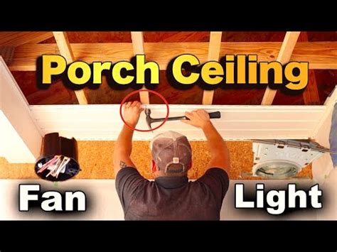 (522) How To Install A Porch Ceiling Using Solid Vinyl Soffit (Light ...