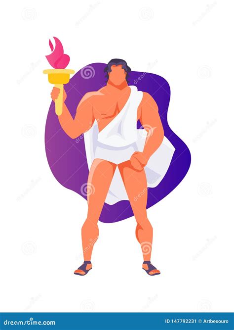 Prometheus with Fire Vector Stock Vector - Illustration of mythology ...