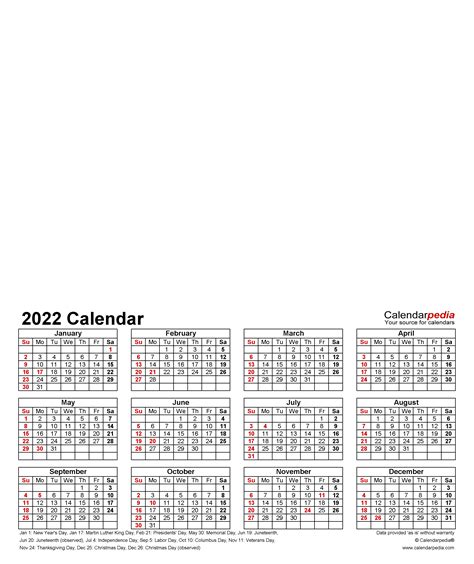 printable calendar 2022 yearly monthly weekly planner - ultimate list of 2022 printable ...