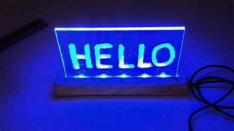 how to make acrylic led sign board - YouTube