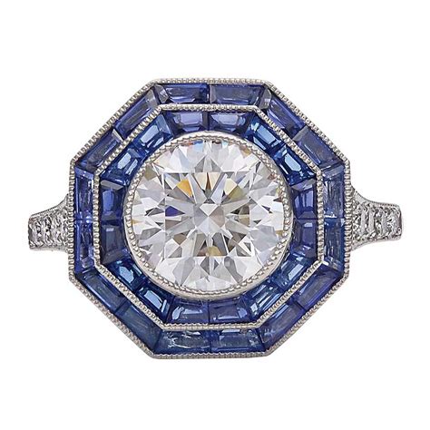 Vintage engagement ring by Tiffany & Co. with sapphires and