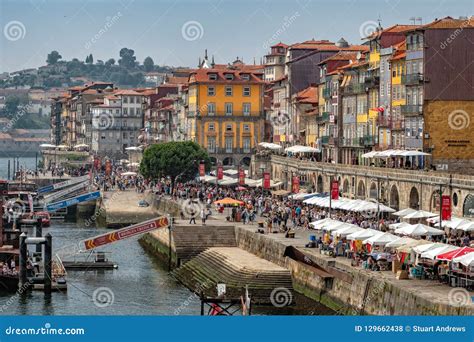 Ribeira Waterfront And River Douro, Porto, Portugal. Editorial Image ...