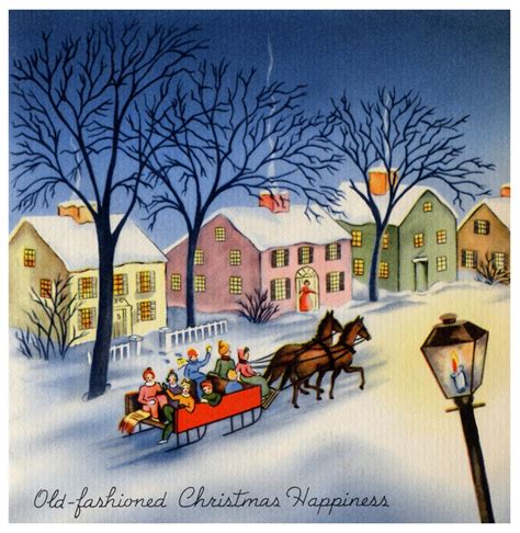 Wishing you old-fashioned Christmas happiness. #vintage #Christmas #cards | Vintage Christmas ...