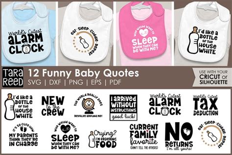 Funny Baby Bib Sayings - DIY Baby Shower Gift