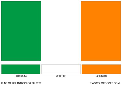 Ireland flag color codes