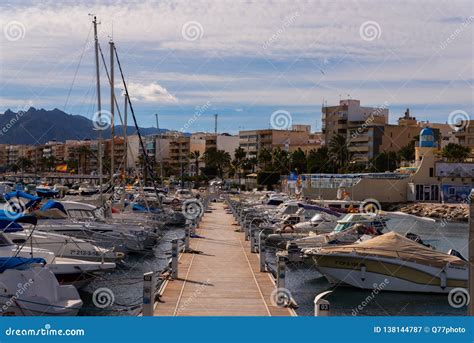 GARRUCHA, SPAIN - JANUARY 23, 2019 Luxury Boats in Marina Bay Garrucha ...