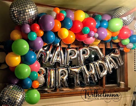 Birthday Balloon Garland | Balloons, Balloon garland, Balloon decorations