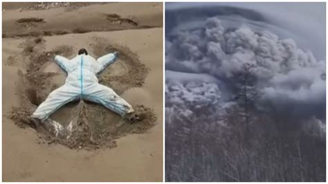 Ash blankets Russian villages after Shiveluch volcano erupts | ITV News