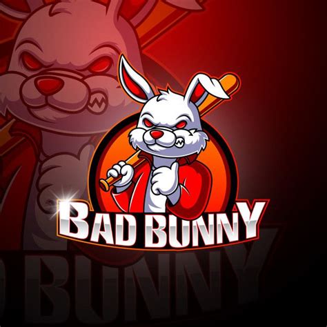 Logotipo De Mascote De Bad Bunny Esport | Art logo, Bunny hunter, Bunny ...