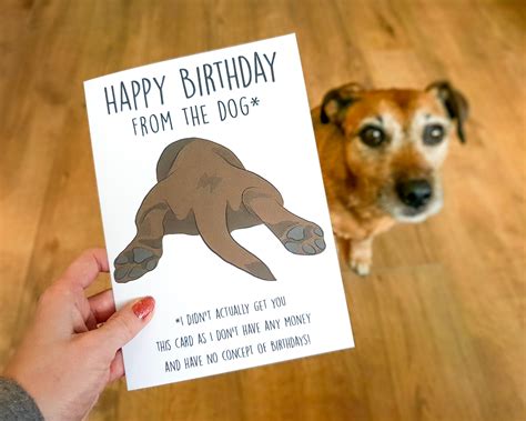 Birthday Card From Dog Printable