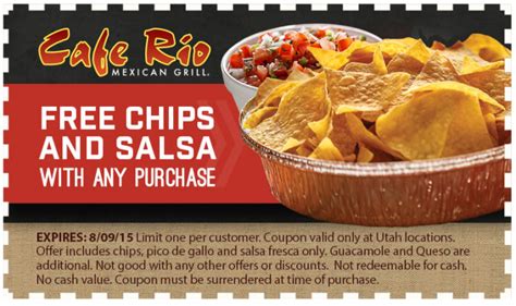 Cafe Rio: Free Chips and Salsa! – Utah Sweet Savings