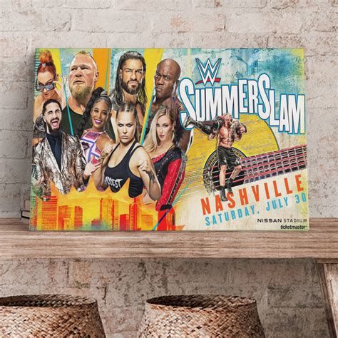 WWE SummerSlam 2022 Design Style Poster Canvas - Kaiteez