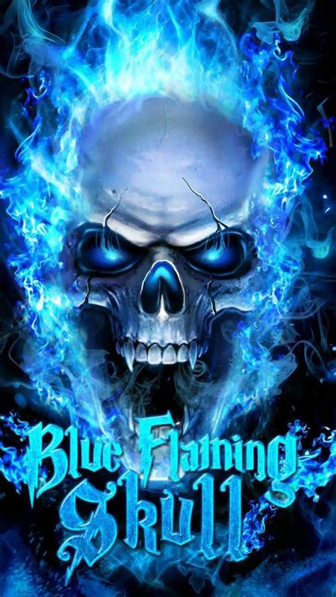 Blue Flaming Skull Wallpaper - 2020 | 불