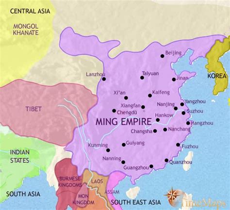 Map of China, 1453: Under the Ming Dynasty | TimeMaps