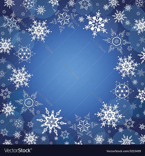 Winter background wallpaper with snowflakes Vector Image