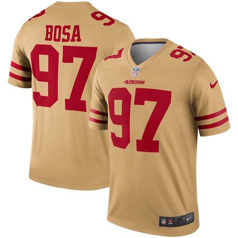 Men's San Francisco 49ers Nick Bosa Nike Gold Inverted Legend Jersey