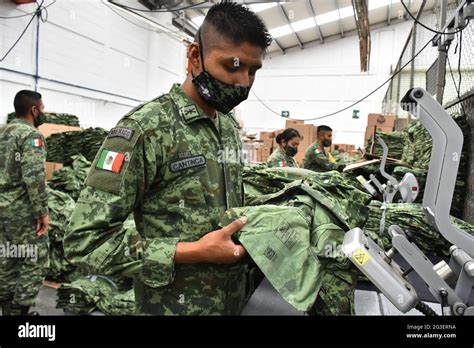 Non Exclusive: MEXICO CITY, MEXICO - JUNE 15: A military manufactures ...