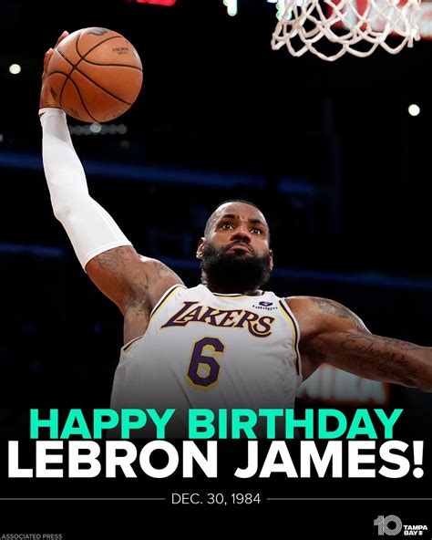 10 Tampa Bay - HAPPY BIRTHDAY, KING JAMES! 🏀 This year,...