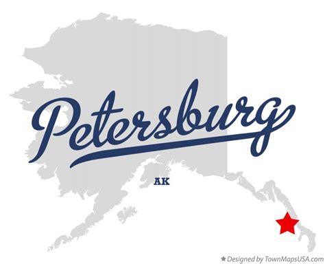 Map of Petersburg, AK, Alaska