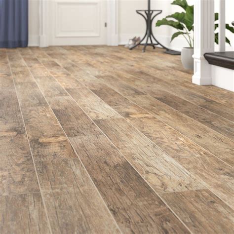 Redwood 6" x 36" Porcelain Wood Look Wall & Floor Tile | Wood look tile floor, Wood look tile ...