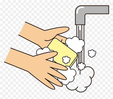 Washing Hands With Soap Cartoon Download - Wash Your Hands Clipart, HD Png Download - vhv