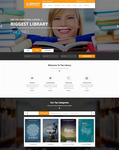 20 Best Book Website Templates 2023 | Begindot